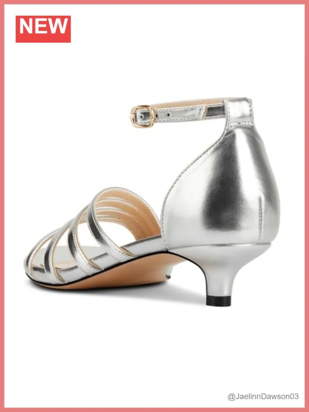 Womens Kitten Heel Open Toe Ankle Strap Buckle Sandals Office Casual Prom 1.4